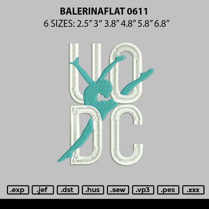 Balerinaflat 0611 Embroidery File 6 sizes