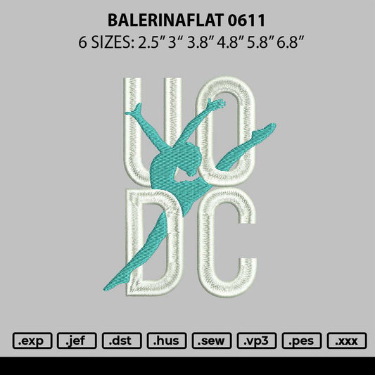 Balerinaflat 0611 Embroidery File 6 sizes