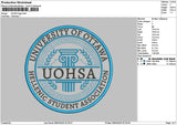 Uohsacircle Embroidery File 6 sizes