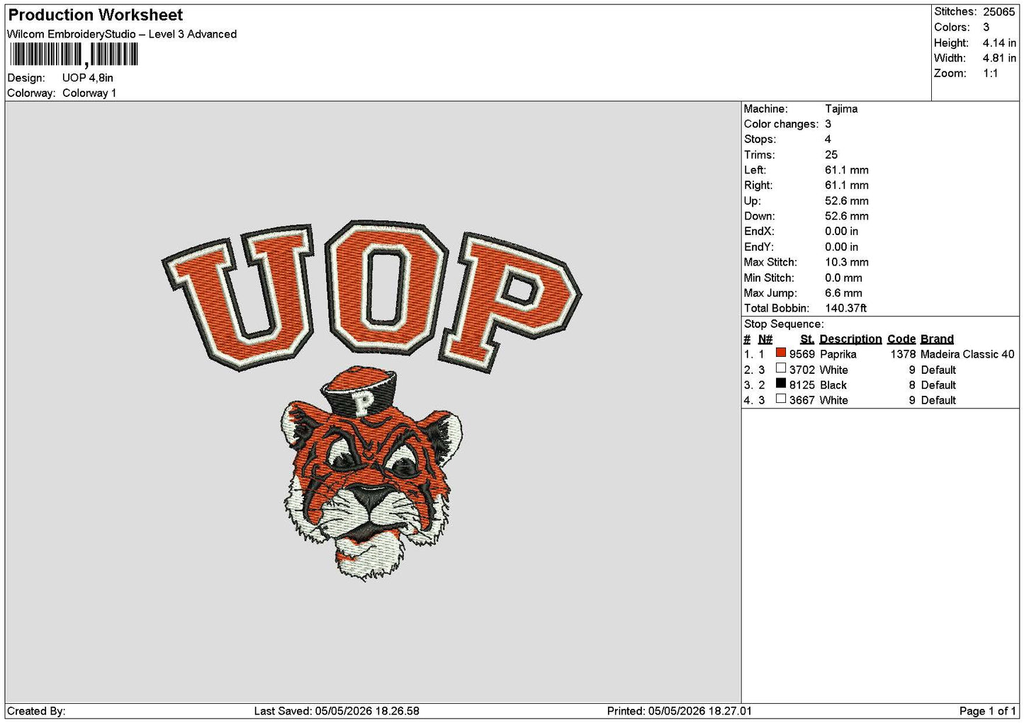 Uoptext Embroidery File 6 sizes