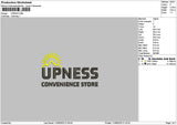 Upnesstext Embroidery File 6 sizes