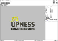 Upnesstext Embroidery File 6 sizes