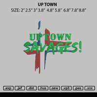 Up Town Embroidery File 6 sizes