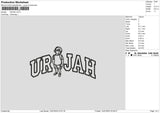 Urijah Embroidery File 6 sizes