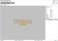 Urtgvtext Outline Embroider File 6 sizes