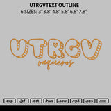 Urtgvtext Outline Embroider File 6 sizes