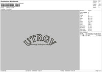 Urtgvtext V2 Embroidery File 6 sizes