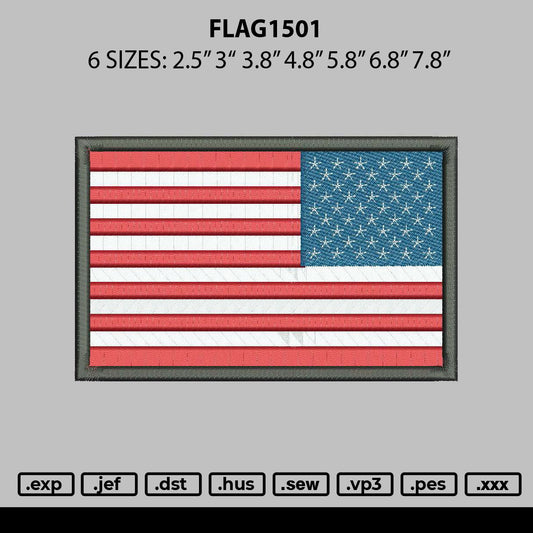 Flag1501 Embroidery File 6 sizes