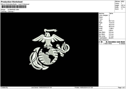 Marinetext Embroidery File 6 sizes