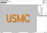 Usmctext Embroidery File 6 sizes