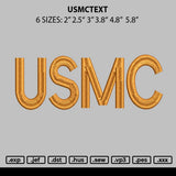 Usmctext Embroidery File 6 sizes