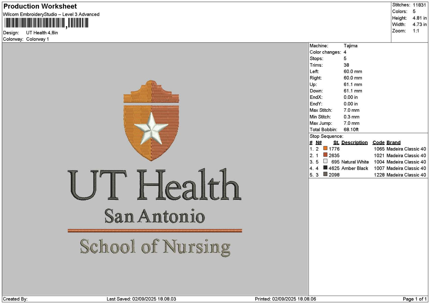Healthtext 0209 Embroidery File 6 sizes