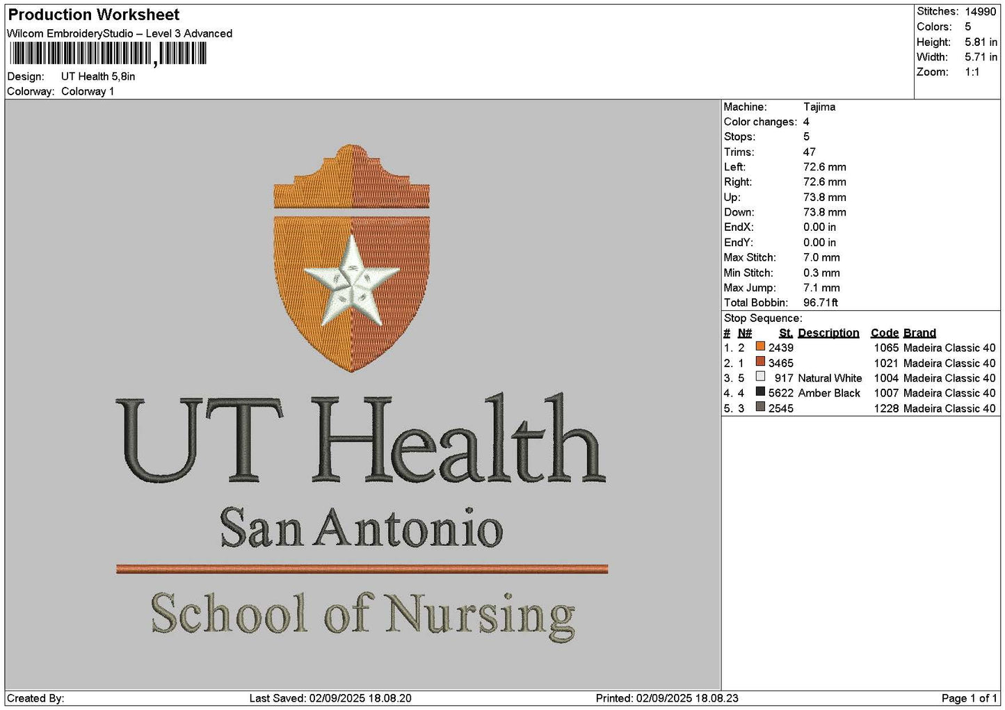 Healthtext 0209 Embroidery File 6 sizes