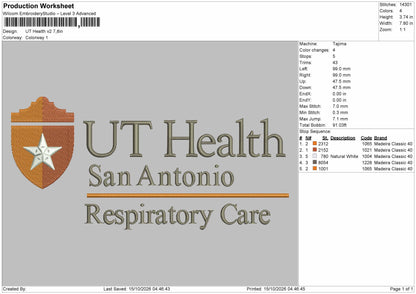 Health Text V2 002 Embroidery Machine Design File 6 sizes