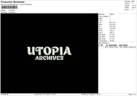 Utopia Embroidery File 6 sizes