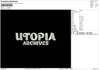 Utopia Embroidery File 6 sizes