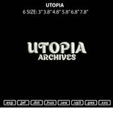 Utopia Embroidery File 6 sizes