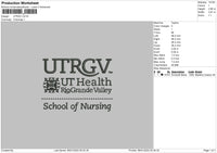 UTRGV Embroidery File 4 size