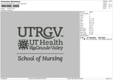 UTRGV Embroidery File 4 size