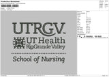 UTRGV Embroidery File 4 size