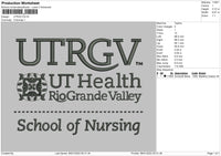 UTRGV Embroidery File 4 size