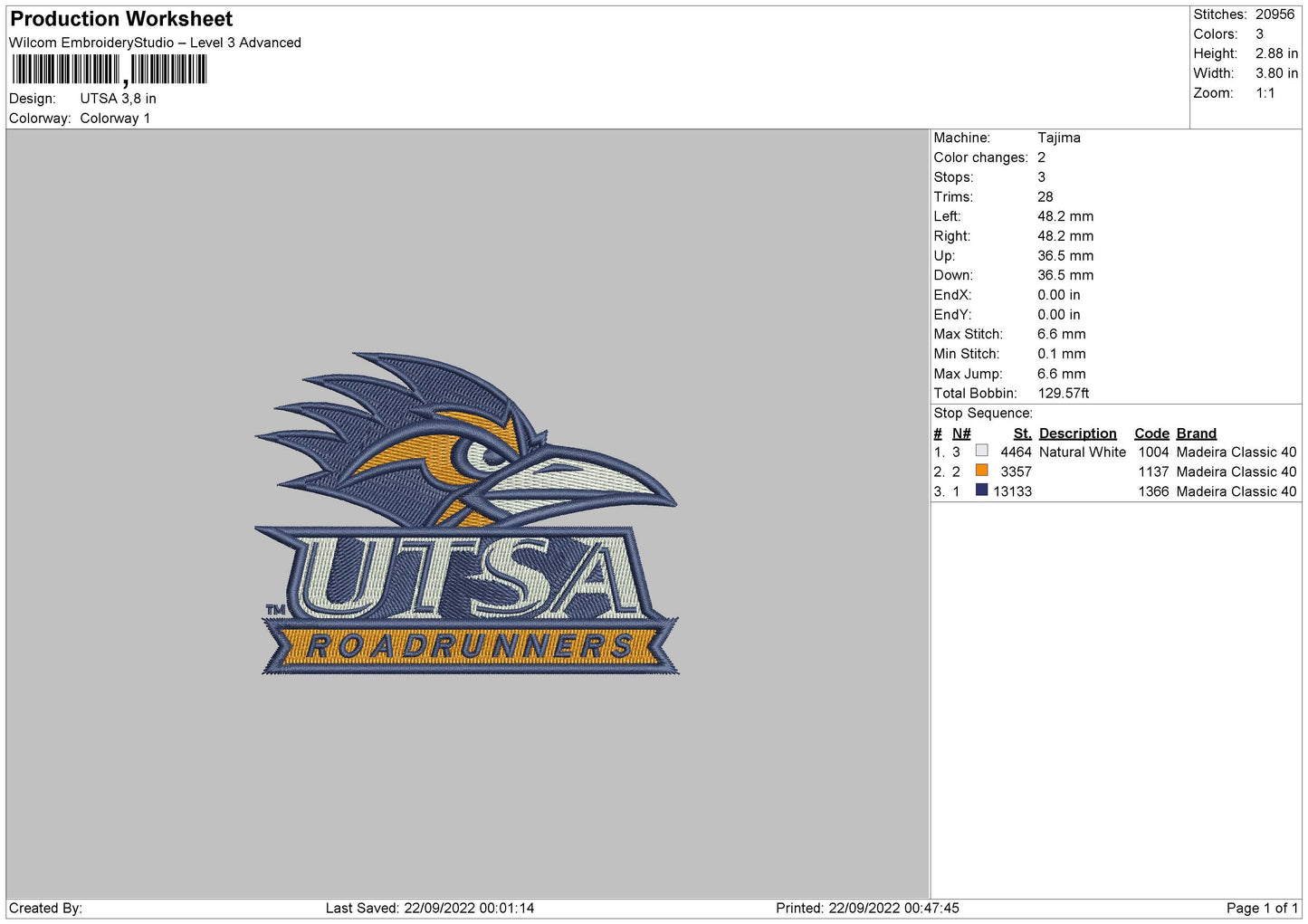Utsa Embroidery File 6 sizes