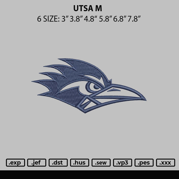 Utsa M Embroidery File 6 sizes