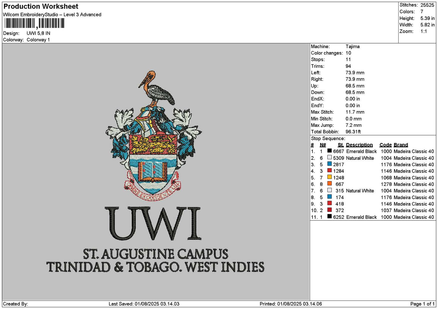 Uwitext Embroidery File 6 sizes