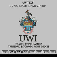 Uwitext Embroidery File 6 sizes