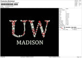 UW Madison Embroidery File 5 sizes