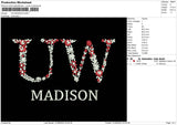 UW Madison Embroidery File 5 sizes