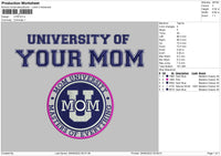 UYM Embroidery File 6 sizes