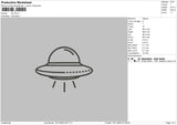 Ufo Embroidery File 7 Sizes