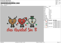 Una Navidad Sin Ti Embroidery File 6 sizes