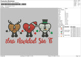 Una Navidad Sin Ti Embroidery File 6 sizes