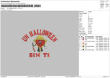 Un Halloween Sin Ti Embroidery File 5 sizes