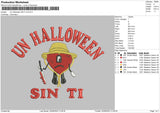 Un Halloween Sin Ti Embroidery File 5 sizes