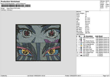 Eyesrectangle 1005 Embroidery File 6 sizes