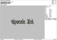 Upscaletext Embroidery File 6 sizes