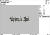 Upscaletext Embroidery File 6 sizes