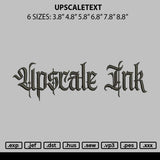 Upscaletext Embroidery File 6 sizes