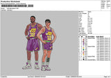 Basketball Players Embroidery File 6 sizes