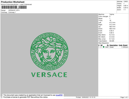 Vers4ce Embroidery File 3 size