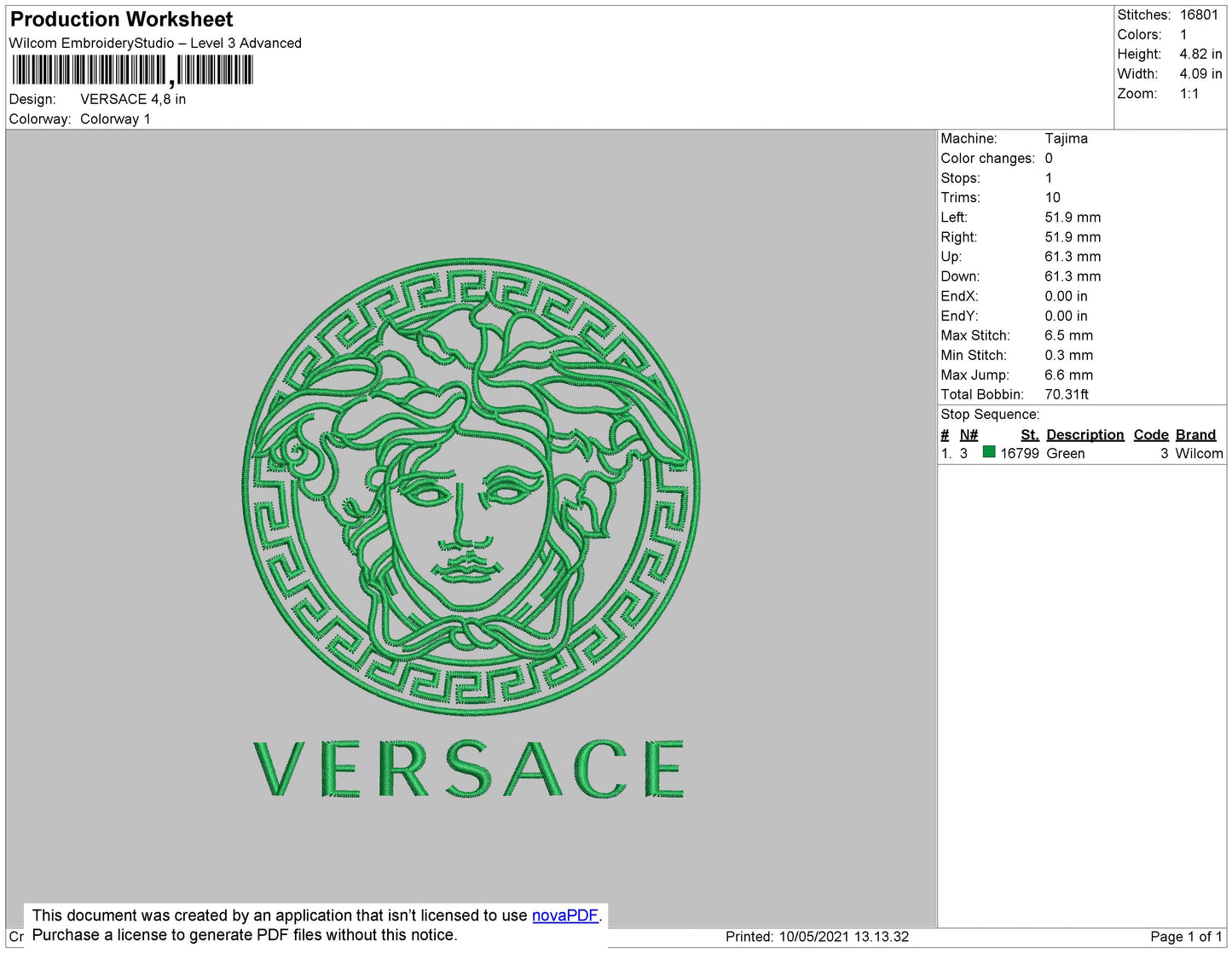 Vers4ce Embroidery File 3 size