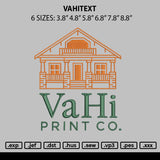 Vahitext Embroidery File 6 sizes