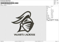 Valiabt Lacrosse Embroidery File 4 size