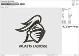 Valiabt Lacrosse Embroidery File 4 size