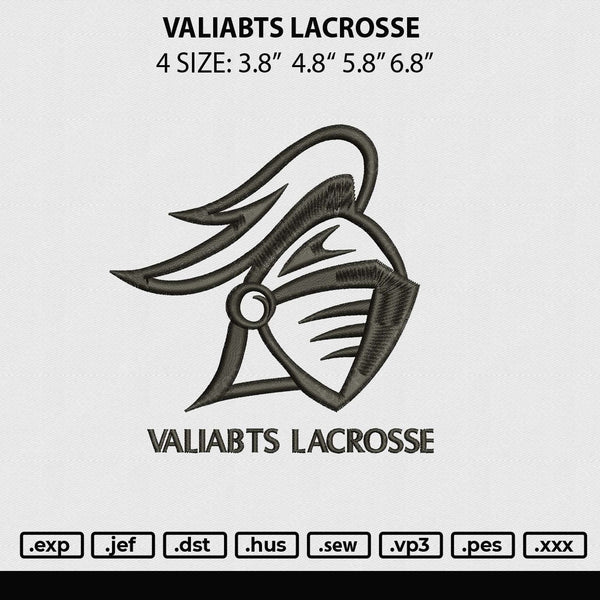 Valiabt Lacrosse Embroidery File 4 size