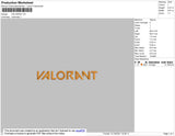 Valorant Embroidery File 4 size