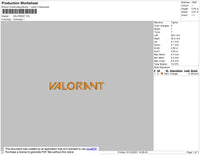 Valorant Embroidery File 4 size